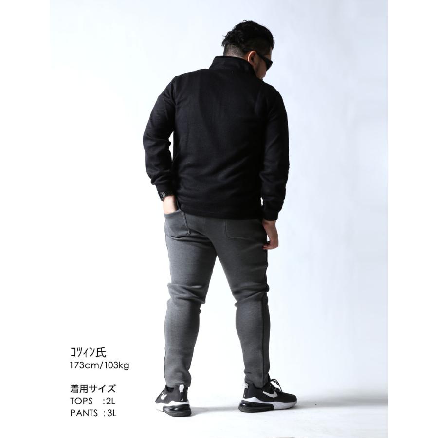 大きいサイズ ニット セーター メンズ  CAPRI(カプリ) ジップ ワッペン 2L(50) 3L(52)   カジュアル 黒 春 秋 冬 |  | 11