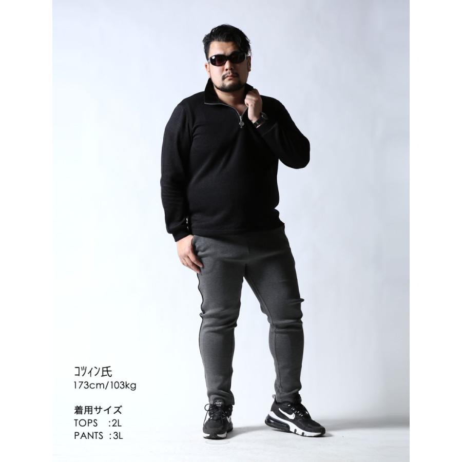 大きいサイズ ニット セーター メンズ  CAPRI(カプリ) ジップ ワッペン 2L(50) 3L(52)   カジュアル 黒 春 秋 冬 |  | 08