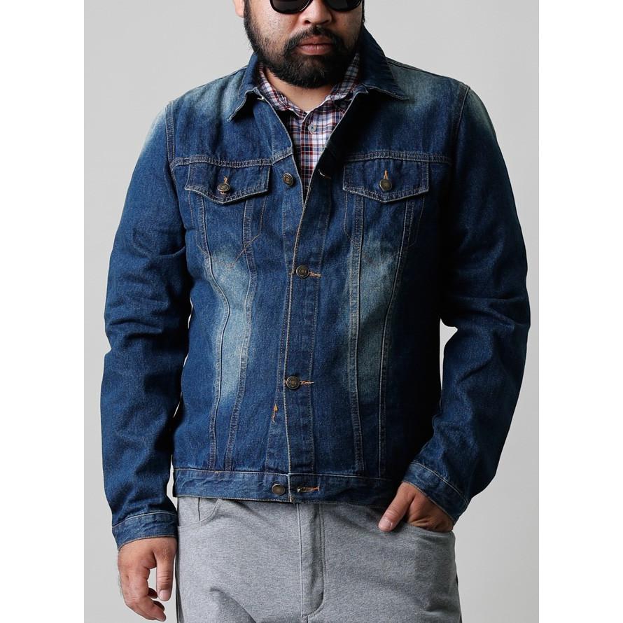 激アウトレット 返品交換不可 大きいサイズ Gジャン デニムジャケット メンズ ジャケット デニム 色落ち加工 細身 カジュアル 春 秋 冬 2l 3l 4l Jl001 大きいサイズ専門店 Qzilla 通販 Yahoo ショッピング