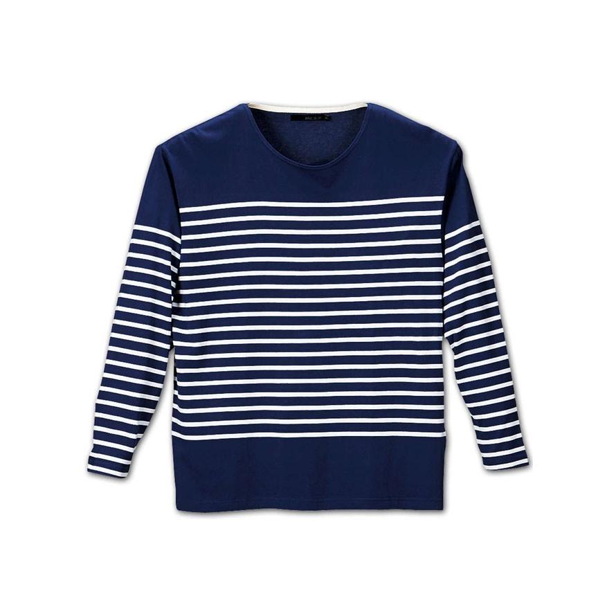 大きいサイズ メンズ 長袖Tシャツ 綿100％ボーダー |  | 02