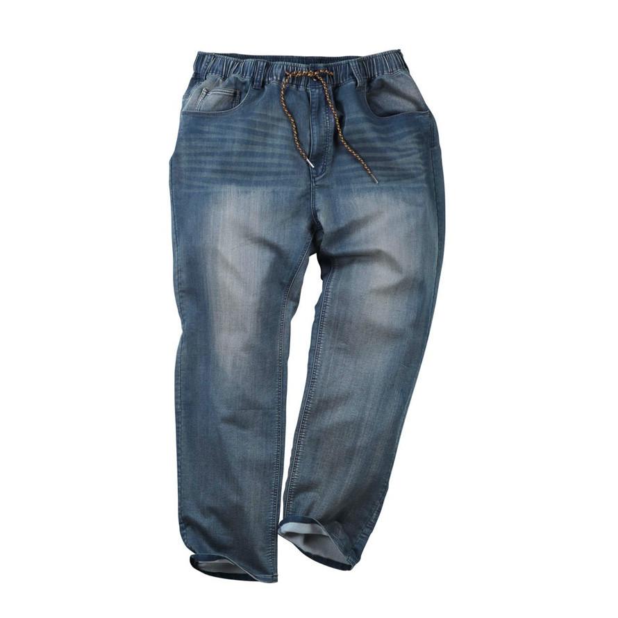 大きいサイズ メンズ デニム イージーパンツ 裏毛ジャガード |  | 01