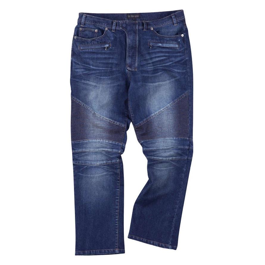 大きいサイズ メンズ デニムパンツ バイカーストレッチ |  | 01