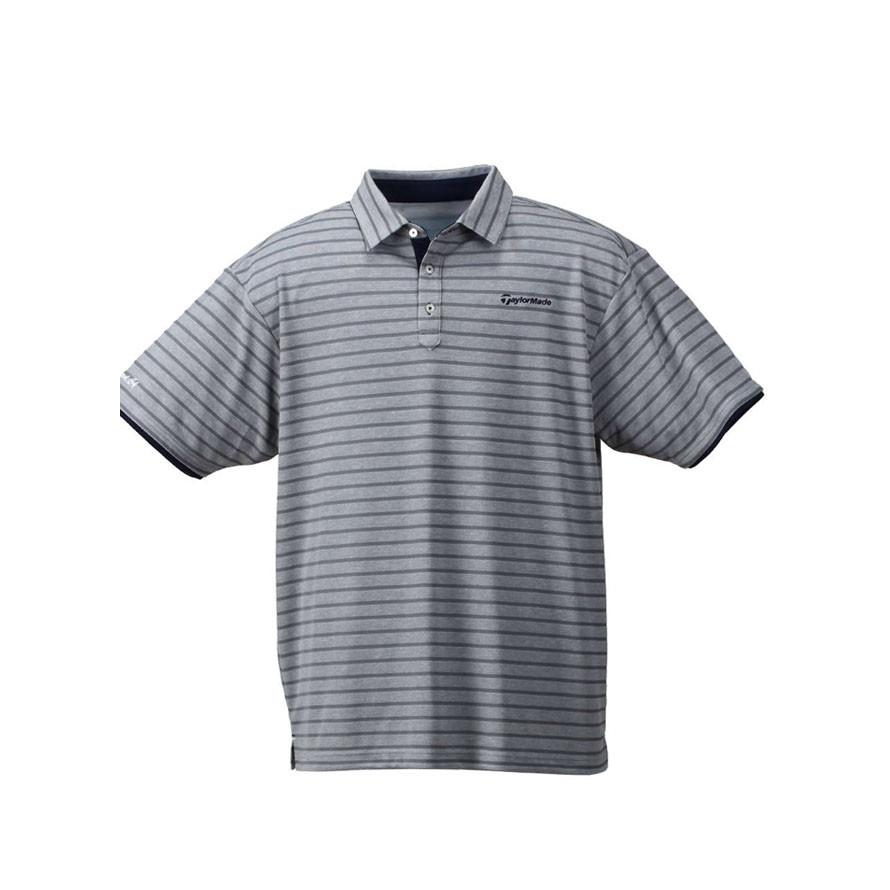 大きいサイズ メンズ 半袖シャツ TaylorMade テーラーメイドメランジボーダー |  | 01