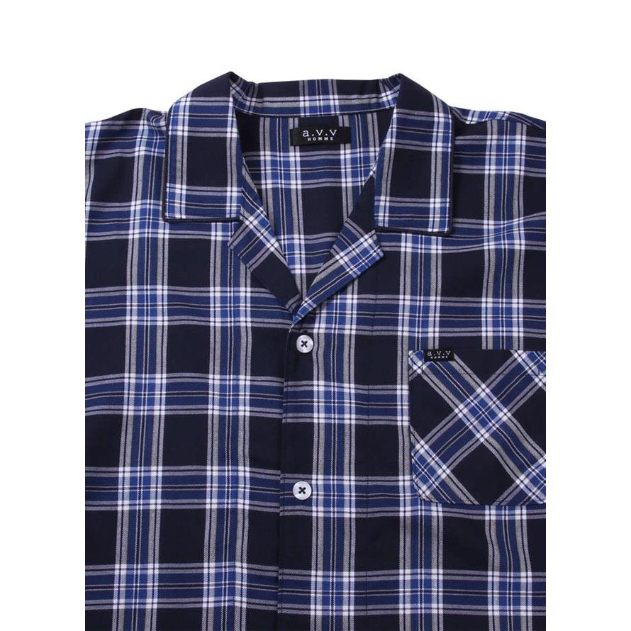 大きいサイズ パジャマ メンズ 長袖 上下セット 寝間着 a.v.v HOMME アベベオム 吸水速乾 ツイルチェック柄 快眠 リラックス 春 秋 冬 3L 4L 5L 6L 8L |  | 03