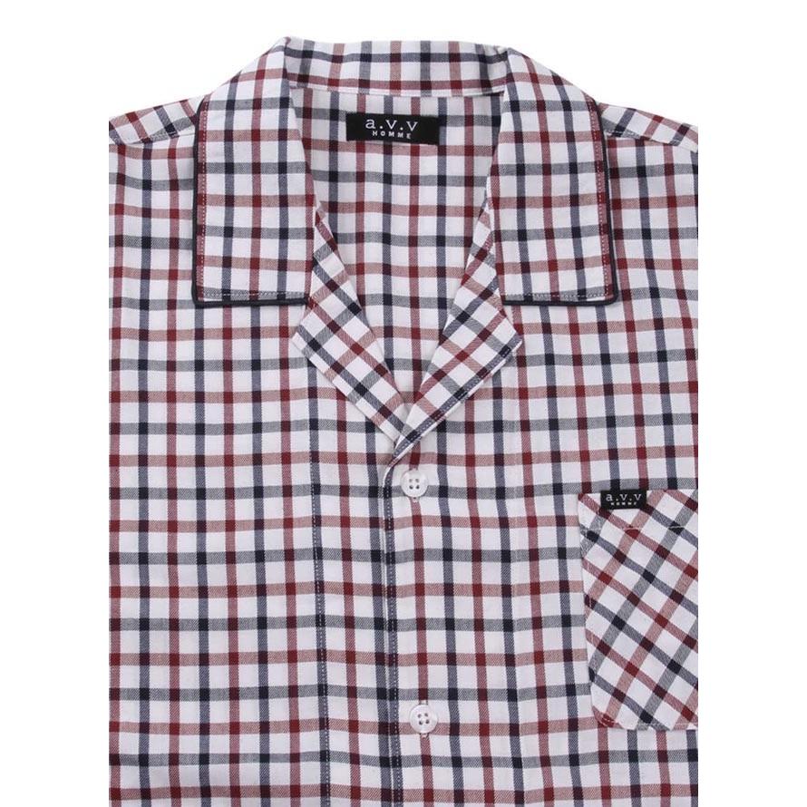 大きいサイズ パジャマ メンズ 長袖 上下セット 寝間着 a.v.v HOMME アベベオム 吸水速乾 ギンガムチェック柄 快眠 リラックス 春 秋 冬 3L 4L 5L 6L 8L |  | 03