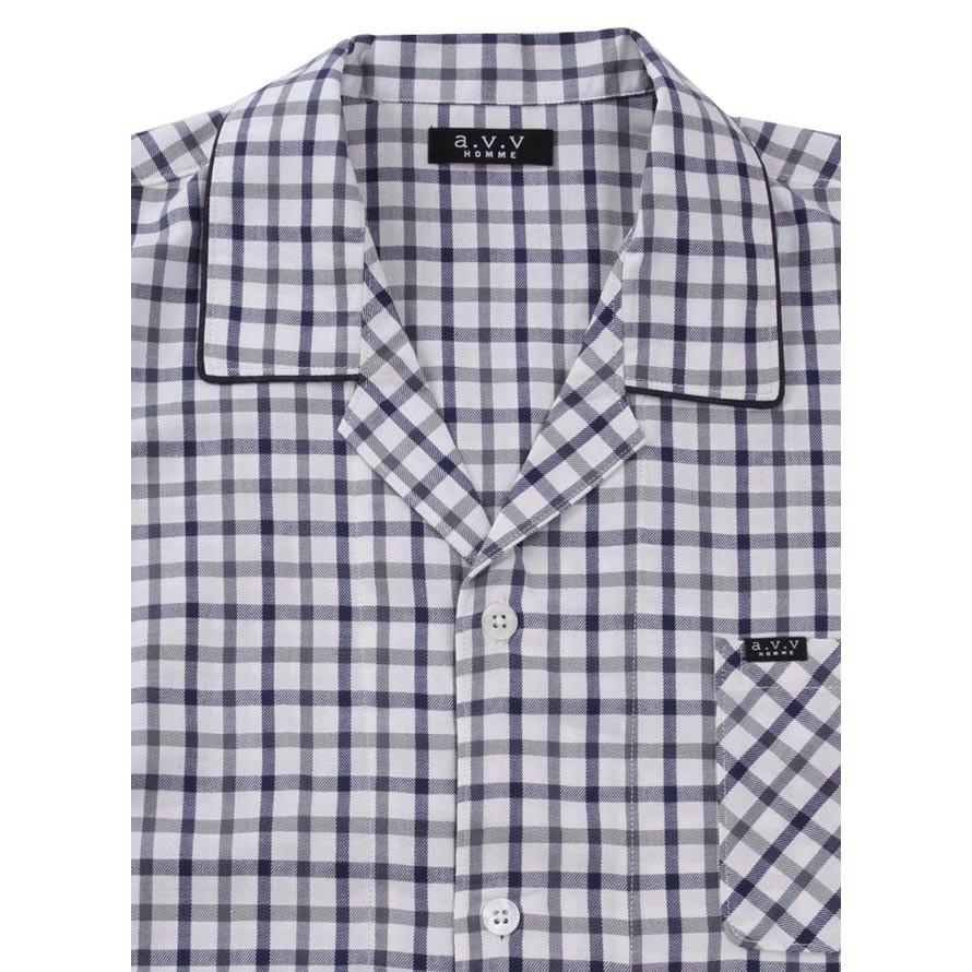 大きいサイズ パジャマ メンズ 長袖 上下セット 寝間着 a.v.v HOMME アベベオム 吸水速乾 ギンガムチェック柄 快眠 リラックス 春 秋 冬 3L 4L 5L 6L 8L |  | 08