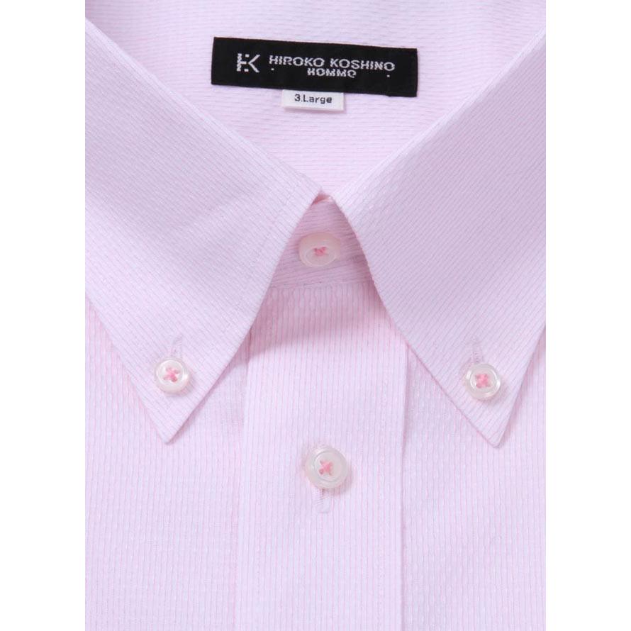 HIROKO KOSHINO HOMME コシノヒロコ 形態安定 脇下消臭テープ 長袖ワイシャツ ピンク 3L/4L/5L/6L/7L | HIROKO KOSHINO | 02