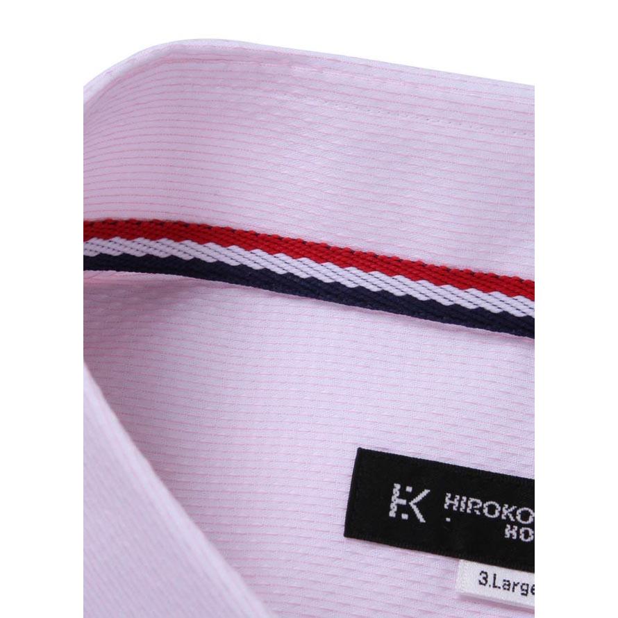 HIROKO KOSHINO HOMME コシノヒロコ 形態安定 脇下消臭テープ 長袖ワイシャツ ピンク 3L/4L/5L/6L/7L | HIROKO KOSHINO | 03