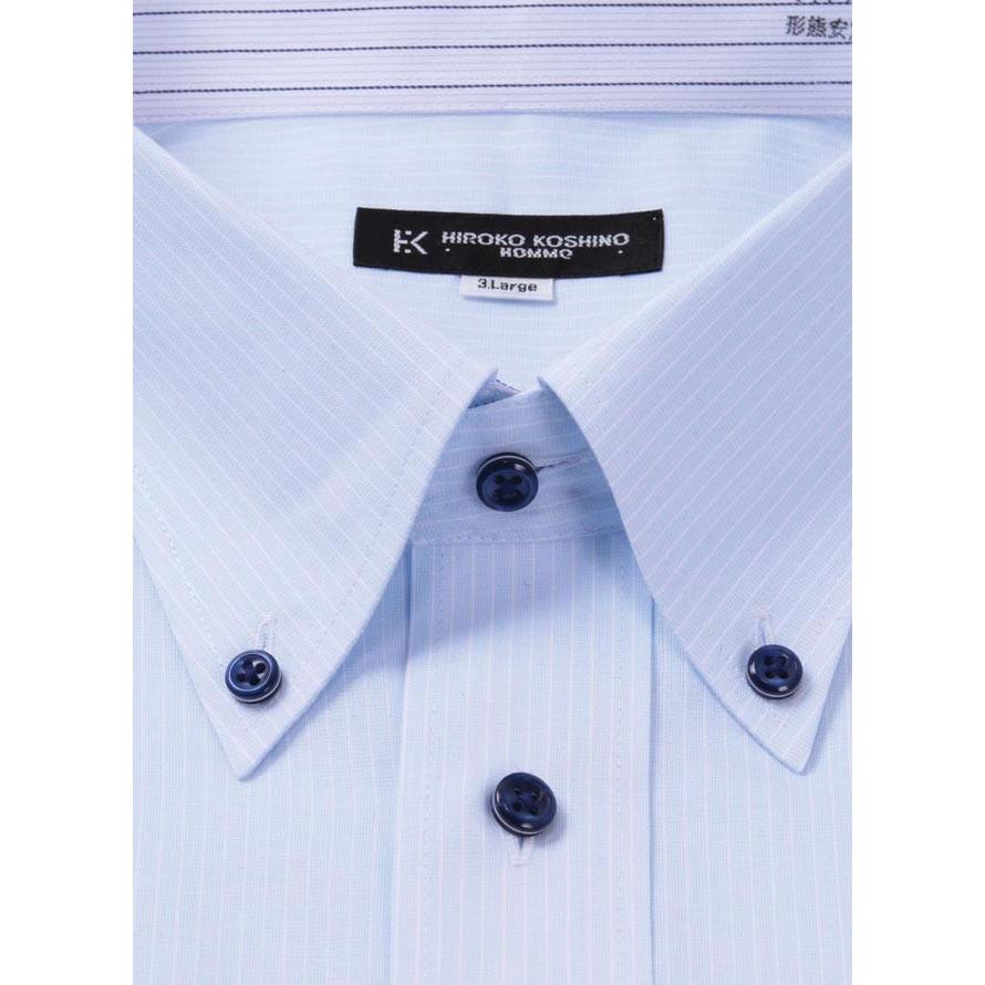 HIROKO KOSHINO HOMME コシノヒロコ 形態安定 消臭テープ 長袖ワイシャツ 水色 3L/4L/5L/6L/7L | HIROKO KOSHINO | 03