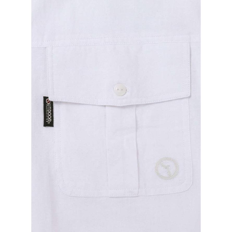 大きいサイズ 長袖シャツ カジュアルシャツ メンズ ロールアップ OUTDOOR PRODUCTS (アウトドア プロダクツ) 綿麻 白 紺 3L 4L 5L 6L 8L | OUTDOOR PRODUCTS | 05