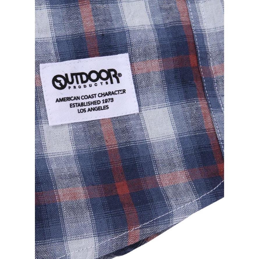 大きいサイズ 長袖シャツ カジュアルシャツ メンズ ロールアップ OUTDOOR PRODUCTS (アウトドア プロダクツ) チェック  3L 4L 5L 6L 8L | OUTDOOR PRODUCTS | 09