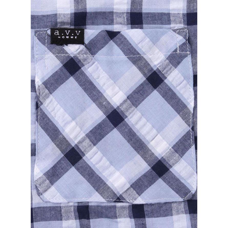 大きいサイズ パジャマ メンズ 長袖 上下セット a.v.v HOMME(アベベオム) ドライ素材 チェック柄 3L 4L 5L 6L 8L 快眠 青 赤 春 夏 秋 |  | 05