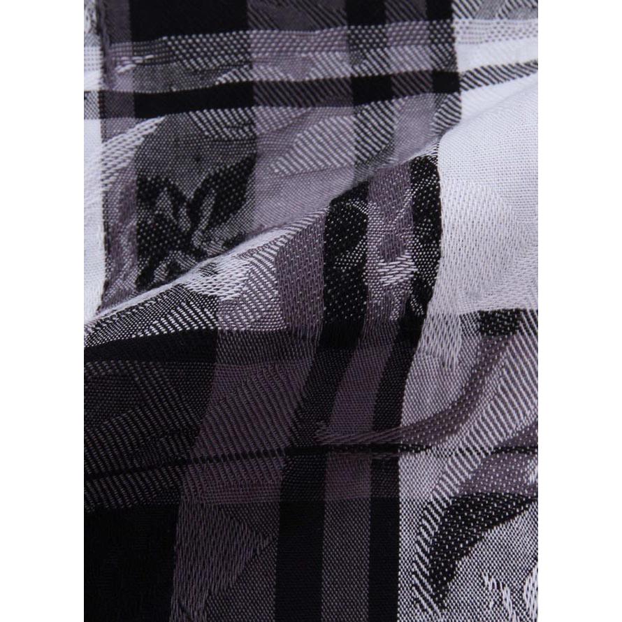 大きいサイズ 半袖シャツ カジュアルシャツ メンズ ボタニカル in the attic チェック柄 3L 4L 5L 6L 黒 赤 春 夏 | OUTDOOR PRODUCTS | 10