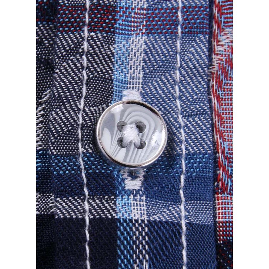 大きいサイズ 半袖シャツ カジュアルシャツ メンズ ボタニカル in the attic チェック柄 3L 4L 5L 6L 黒 赤 春 夏 | OUTDOOR PRODUCTS | 05