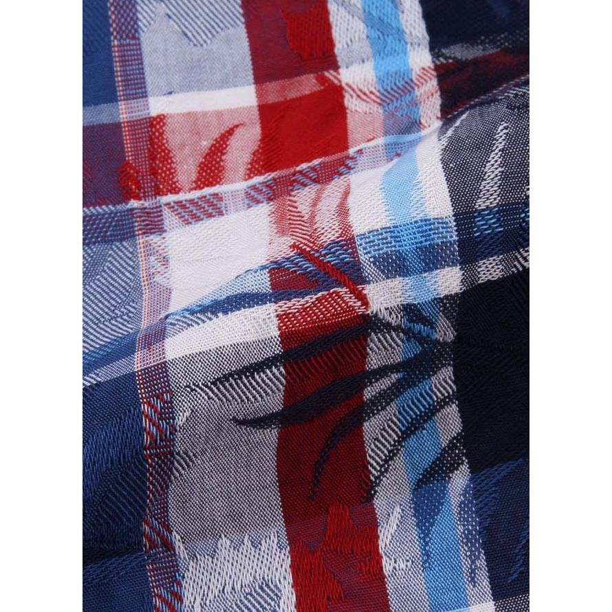 大きいサイズ 半袖シャツ カジュアルシャツ メンズ ボタニカル in the attic チェック柄 3L 4L 5L 6L 黒 赤 春 夏 | OUTDOOR PRODUCTS | 06