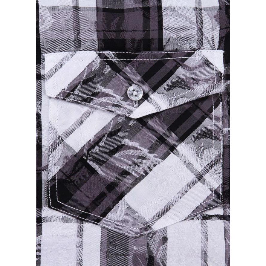 大きいサイズ 半袖シャツ カジュアルシャツ メンズ ボタニカル in the attic チェック柄 3L 4L 5L 6L 黒 赤 春 夏 | OUTDOOR PRODUCTS | 08