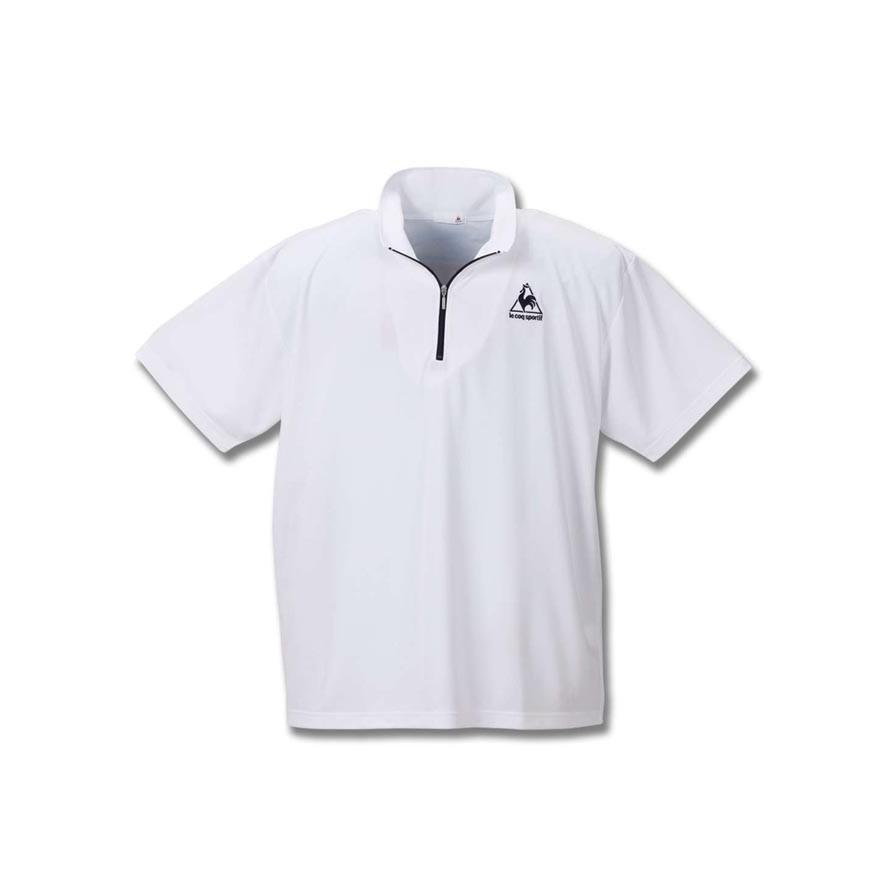 大きいサイズ 半袖Tシャツ メンズ ハーフジップ LE COQ SPORTIF(ルコックスポルティフ) メッシュ素材 3L 4L 5L 6L カジュアル 青 茶 黒 紺 白 春 夏 | le coq sportif | 04
