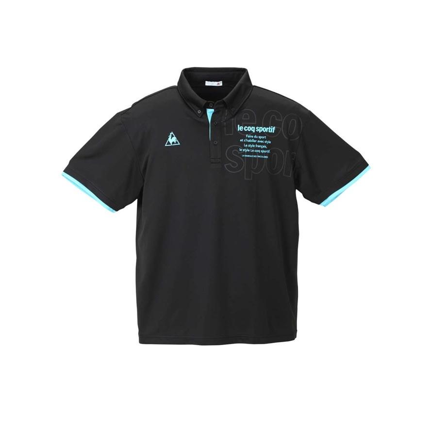 大きいサイズ ポロシャツ メンズ ボタンダウン LE COQ SPORTIF (ルコックスポルティフ) 3L 4L 5L 6L カジュアル 茶 黒 紺 白 春 夏 | le coq sportif | 01