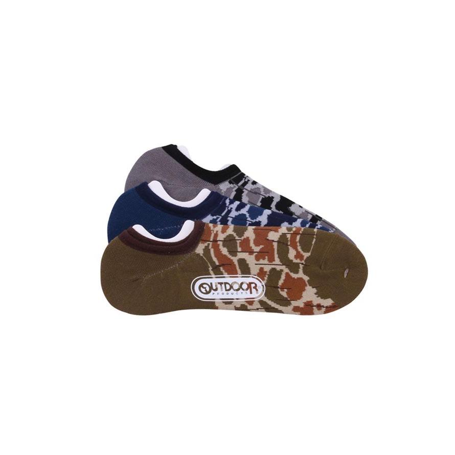 大きいサイズ 靴下 メンズ OUTDOOR PRODUCTS レインカモ柄 カジュアル 青 茶 灰 春 夏 秋 冬 【3足SET】[29〜31cm] | OUTDOOR PRODUCTS | 01
