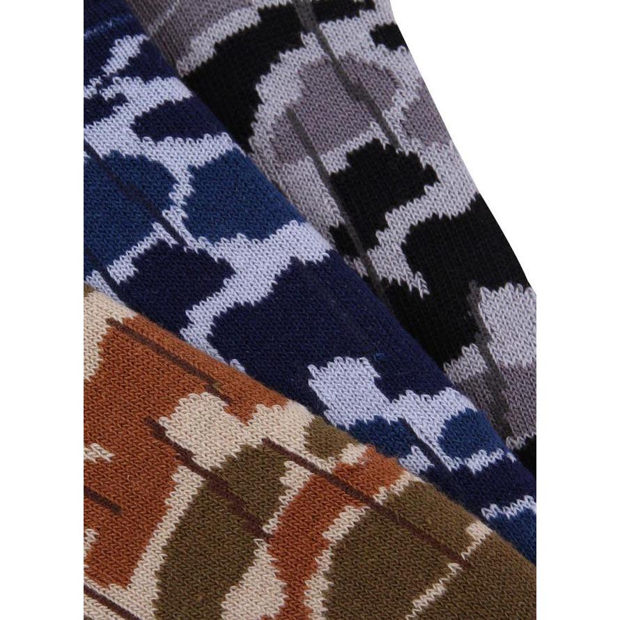 大きいサイズ 靴下 メンズ OUTDOOR PRODUCTS レインカモ柄 カジュアル 青 茶 灰 春 夏 秋 冬 【3足SET】[29〜31cm] | OUTDOOR PRODUCTS | 02