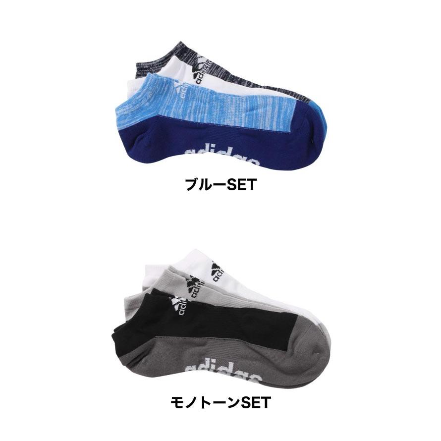 大きいサイズ アウトドアウェア小物　靴下 メンズ スポーティー adidas(アディダス) アンクル 3個セット F    カジュアル 桃 緑 茶 灰 黒 春 夏 秋 冬 | adidas | 03