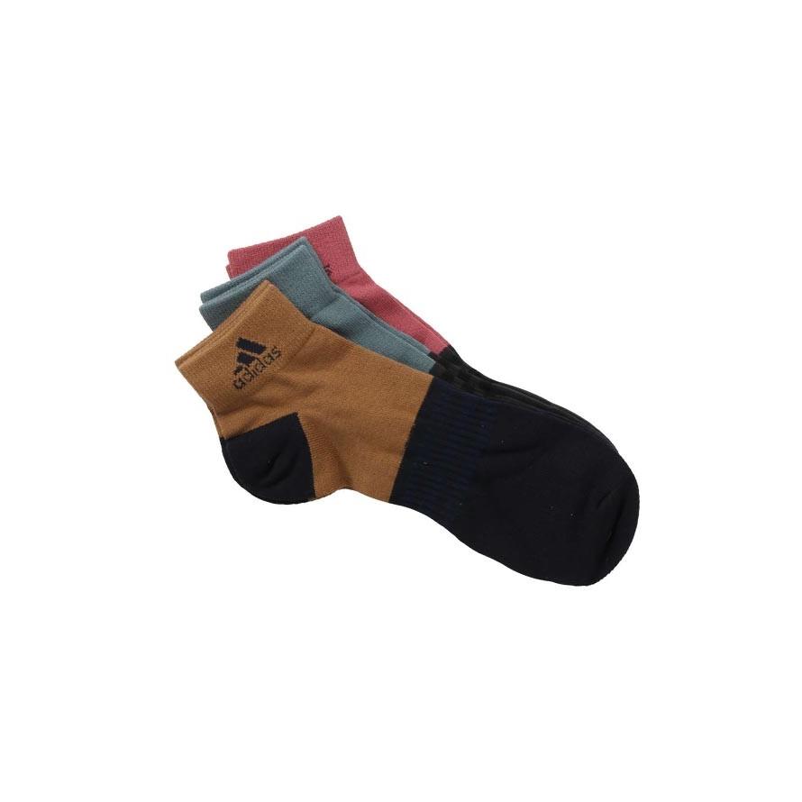 大きいサイズ アウトドアウェア小物　靴下 メンズ ショート adidas(アディダス) アンクル 3個セット F    カジュアル 桃 緑 茶 灰 黒 春 夏 秋 冬 | adidas | 01