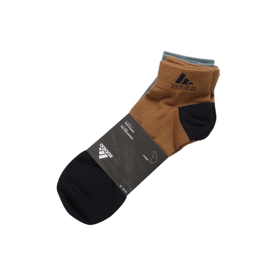 大きいサイズ アウトドアウェア小物　靴下 メンズ ショート adidas(アディダス) アンクル 3個セット F    カジュアル 桃 緑 茶 灰 黒 春 夏 秋 冬 | adidas | 04