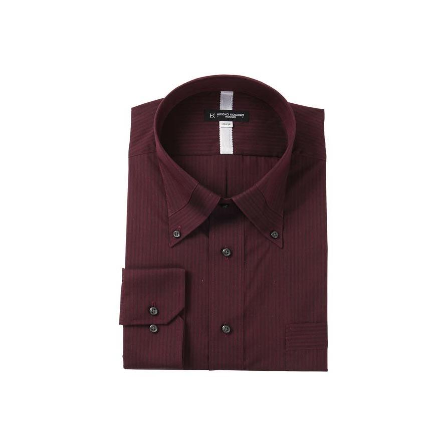 大きいサイズ 長袖ワイシャツ メンズ マイター仕様 HIROKO KOSHINO HOMME (ヒロココシノ) ボタンダウン 3L 4L 5L 6L 7L フォーマル グレー 春 夏 秋 冬 | HIROKO KOSHINO | 01