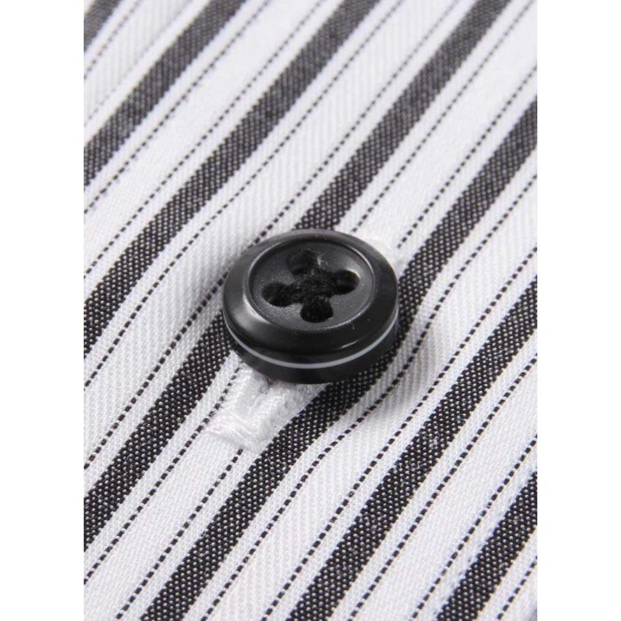 大きいサイズ 長袖ワイシャツ メンズ ドゥエ HIROKO KOSHINO (ヒロココシノ) BD 3L 4L 5L 6L 7L 8L フォーマル ホワイト×ブラック 春 夏 秋 冬 | HIROKO KOSHINO | 03