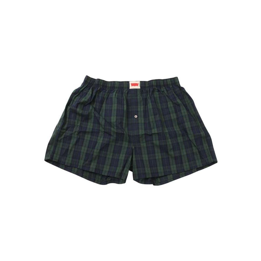 【返品交換不可】大きいサイズ トランクス メンズ 前開き(ボタン) 2枚セット Levi's (リーバイス) チェック柄 4L 5L 6L 8L 緑 赤 春 夏 秋 冬 | Levi's | 02