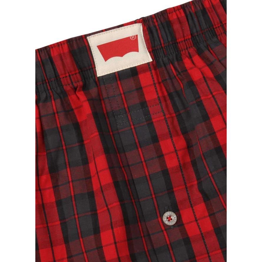 【返品交換不可】大きいサイズ トランクス メンズ 前開き(ボタン) 2枚セット Levi's (リーバイス) チェック柄 4L 5L 6L 8L 緑 赤 春 夏 秋 冬 | Levi's | 03