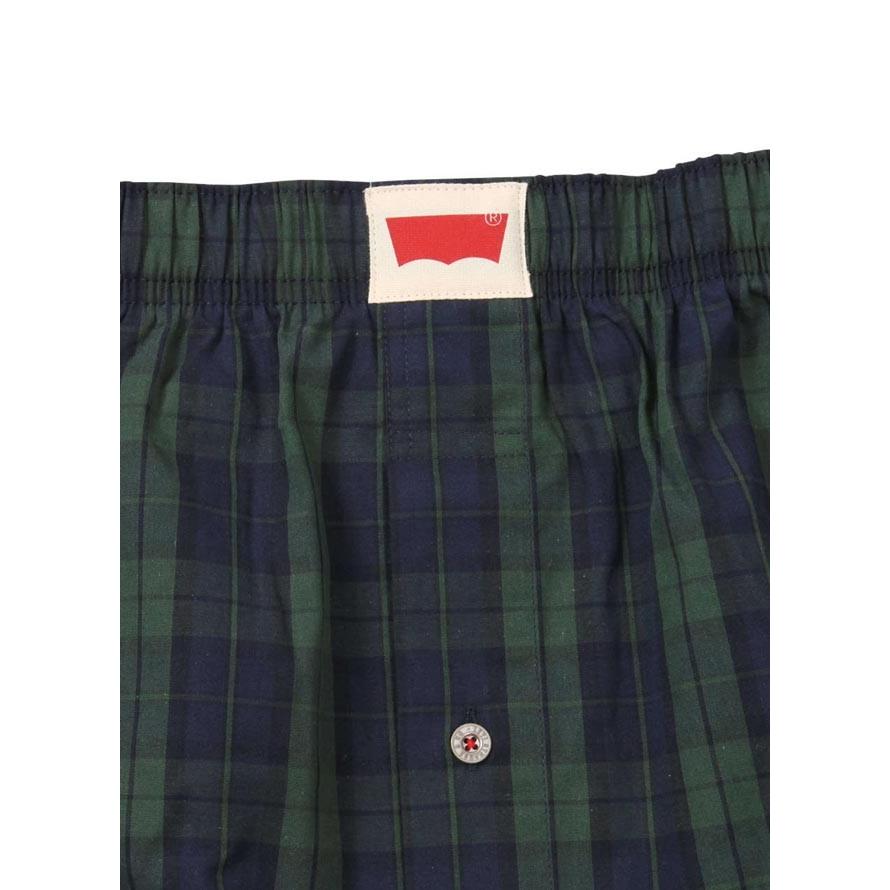 【返品交換不可】大きいサイズ トランクス メンズ 前開き(ボタン) 2枚セット Levi's (リーバイス) チェック柄 4L 5L 6L 8L 緑 赤 春 夏 秋 冬 | Levi's | 07