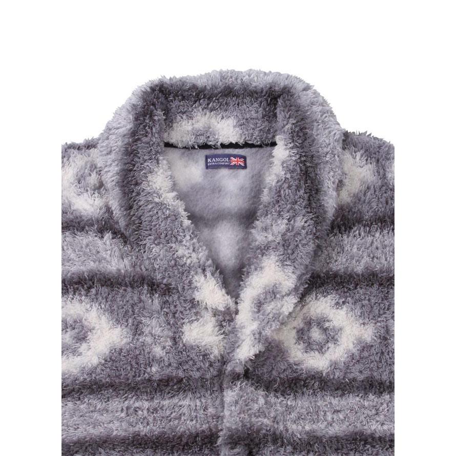 大きいサイズ カーディガン メンズ  KANGOL EXTRA COMFORT (カンゴール エクストラ コンフォート) 裏起毛 3L 4L 5L 6L カジュアル 灰 茶 秋 冬 |  | 10