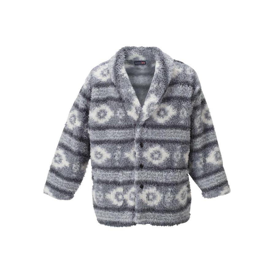 大きいサイズ カーディガン メンズ  KANGOL EXTRA COMFORT (カンゴール エクストラ コンフォート) 裏起毛 3L 4L 5L 6L カジュアル 灰 茶 秋 冬 |  | 02