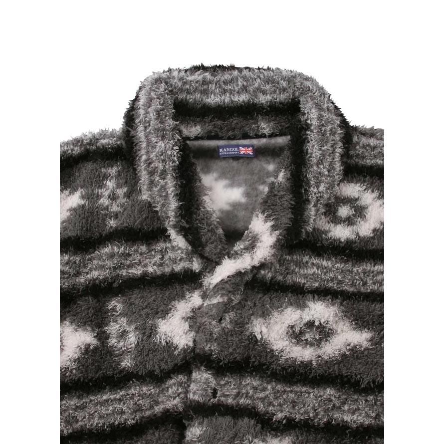 大きいサイズ カーディガン メンズ  KANGOL EXTRA COMFORT (カンゴール エクストラ コンフォート) 裏起毛 3L 4L 5L 6L カジュアル 灰 茶 秋 冬 |  | 03