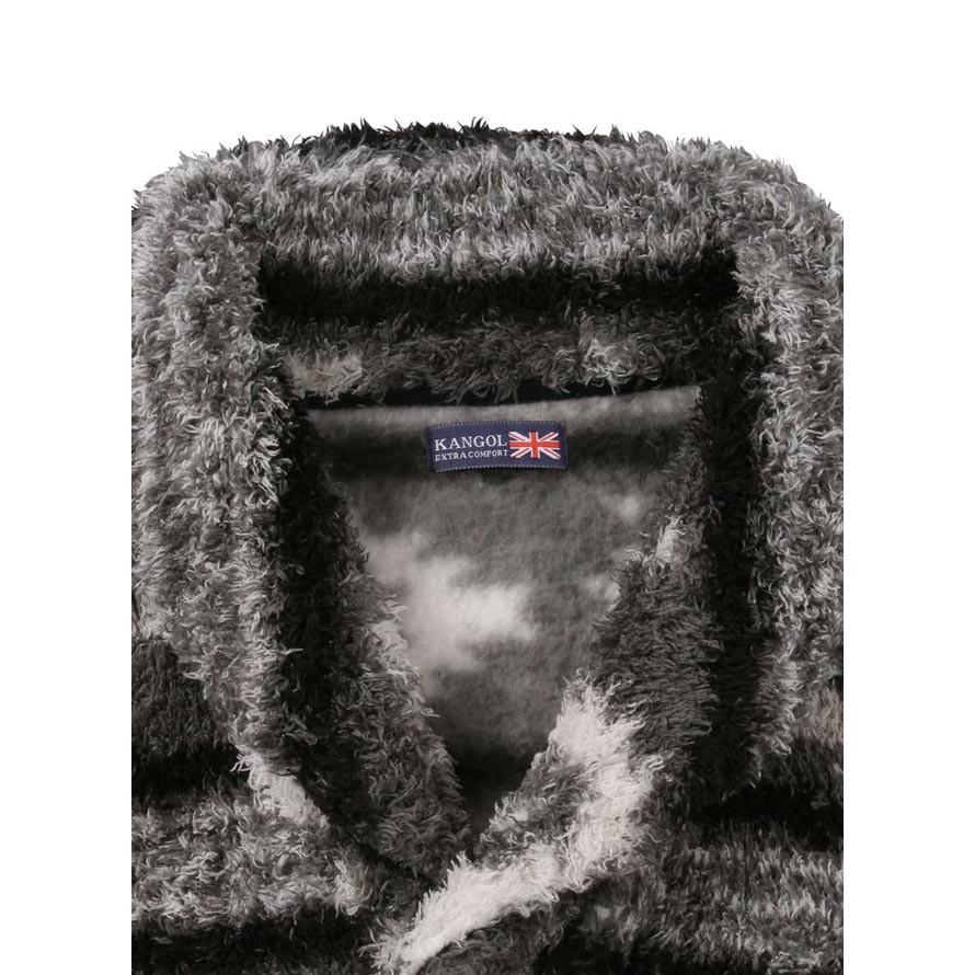 大きいサイズ カーディガン メンズ  KANGOL EXTRA COMFORT (カンゴール エクストラ コンフォート) 裏起毛 3L 4L 5L 6L カジュアル 灰 茶 秋 冬 |  | 04