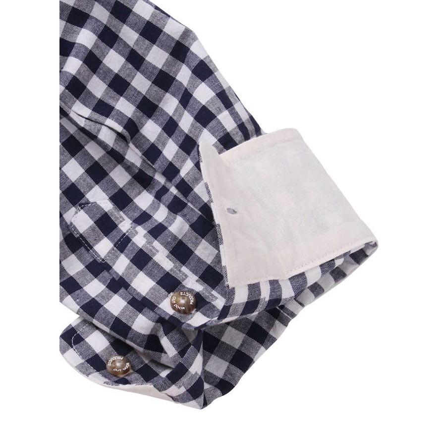 大きいサイズ 長袖マウンテンシャツ メンズ OUTDOOR PRODUCTS (アウトドア) チェック 綿麻 3L 4L 5L 6L 8L  カジュアル 黒 紺 春 夏 | OUTDOOR PRODUCTS | 06