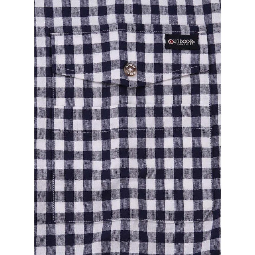 大きいサイズ 長袖マウンテンシャツ メンズ OUTDOOR PRODUCTS (アウトドア) チェック 綿麻 3L 4L 5L 6L 8L  カジュアル 黒 紺 春 夏 | OUTDOOR PRODUCTS | 08