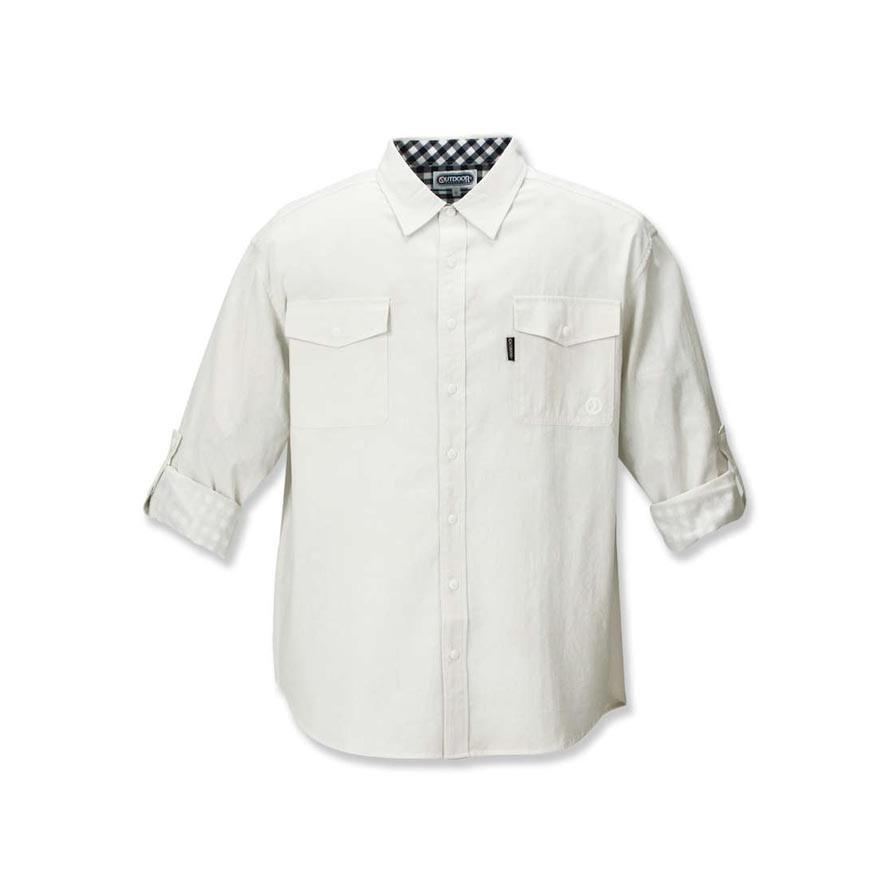 大きいサイズ 長袖ワークシャツ メンズ OUTDOOR PRODUCTS (アウトドア) ロールアップ 3L 4L 5L 6L 8L  カジュアル 白 紺 春 夏 | OUTDOOR PRODUCTS | 12