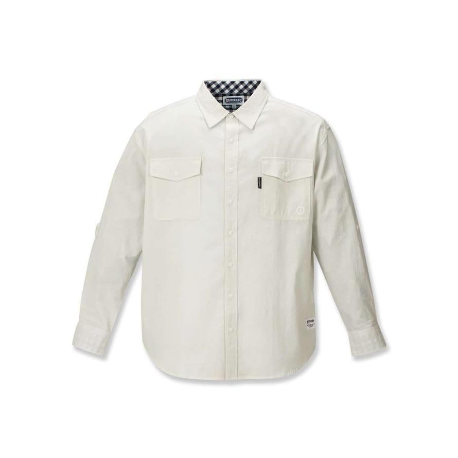 大きいサイズ 長袖ワークシャツ メンズ OUTDOOR PRODUCTS (アウトドア) ロールアップ 3L 4L 5L 6L 8L  カジュアル 白 紺 春 夏 | OUTDOOR PRODUCTS | 02