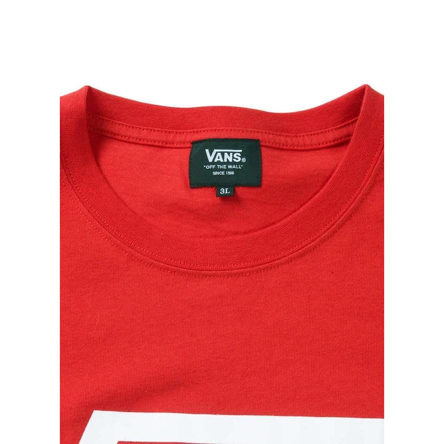 大きいサイズ 半袖Tシャツ カットソー メンズ クルーネック VANS (バンズ) チェッカースリーブ 3L 4L 5L 6L カジュアル 黒 赤 春 夏 秋 冬 | VANS | 03