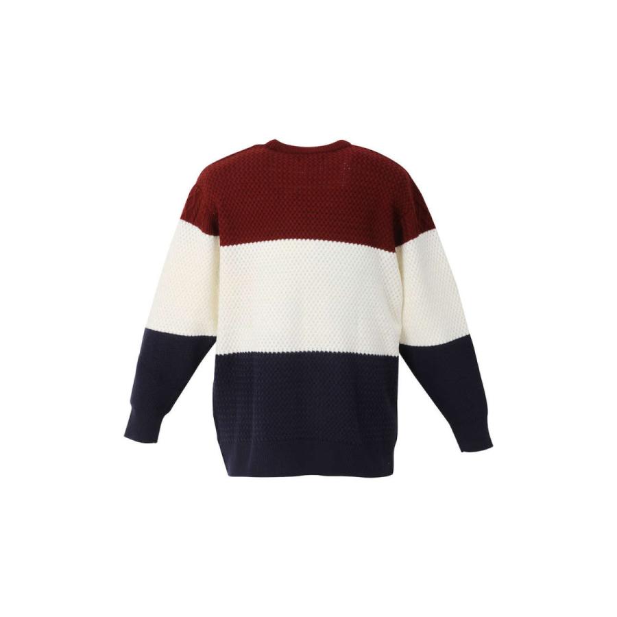 大きいサイズ ニット 7G3段切替 クルーネック Timely Warning (タイムリーワーニング) 3L 4L 5L 6L  カジュアル 赤 黒 春 秋 冬 |  | 04