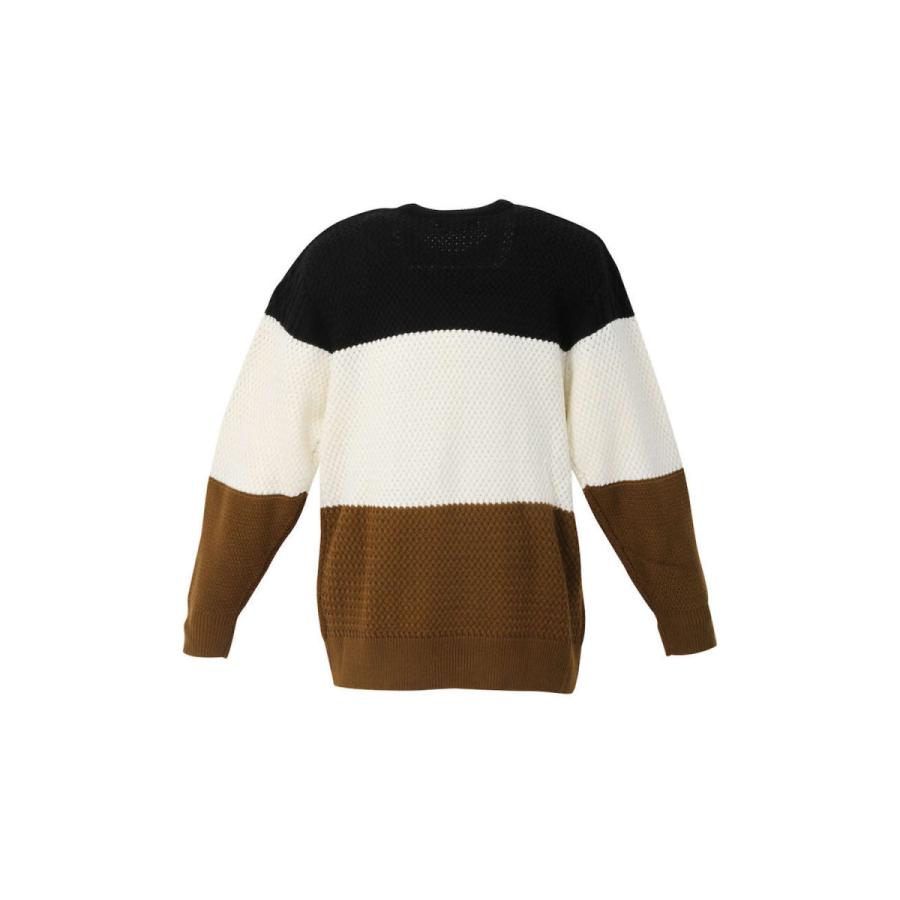 大きいサイズ ニット 7G3段切替 クルーネック Timely Warning (タイムリーワーニング) 3L 4L 5L 6L  カジュアル 赤 黒 春 秋 冬 |  | 05