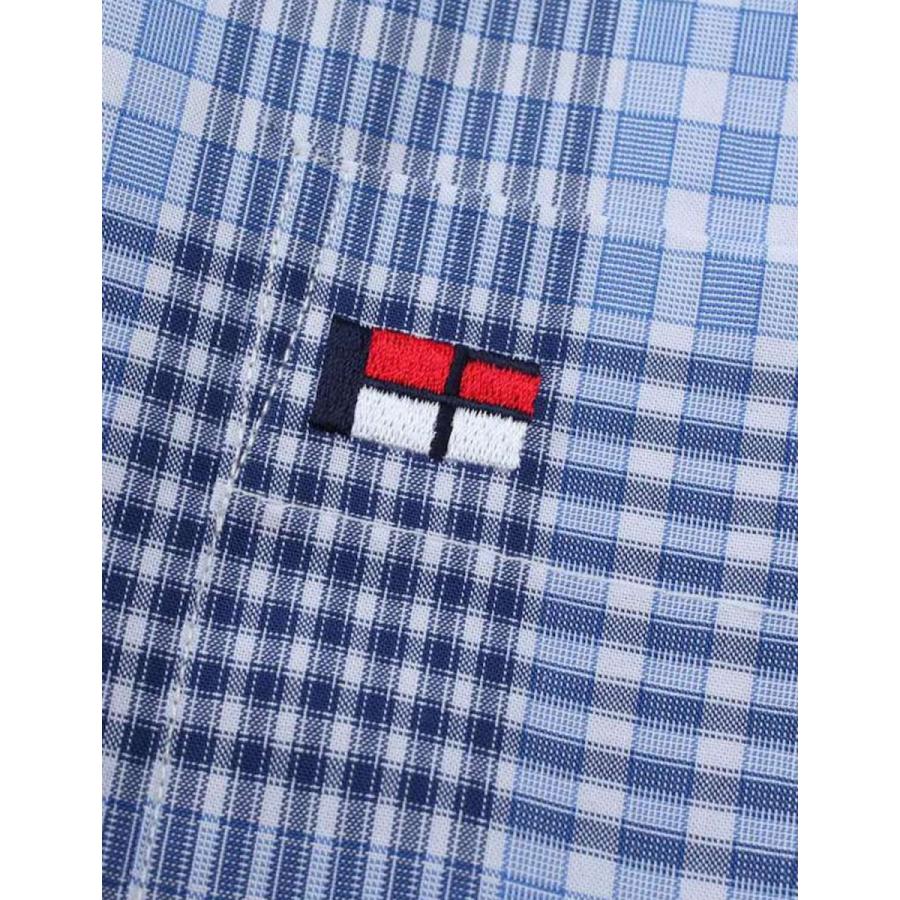 大きいサイズ 半袖シャツ カジュアルシャツ メンズ ボタンダウン H by FIGER (エイチバイフィガー) チェック 刺繍 3L 4L 5L 6L 8L  カジュアル 青 灰 春 夏 秋 |  | 04