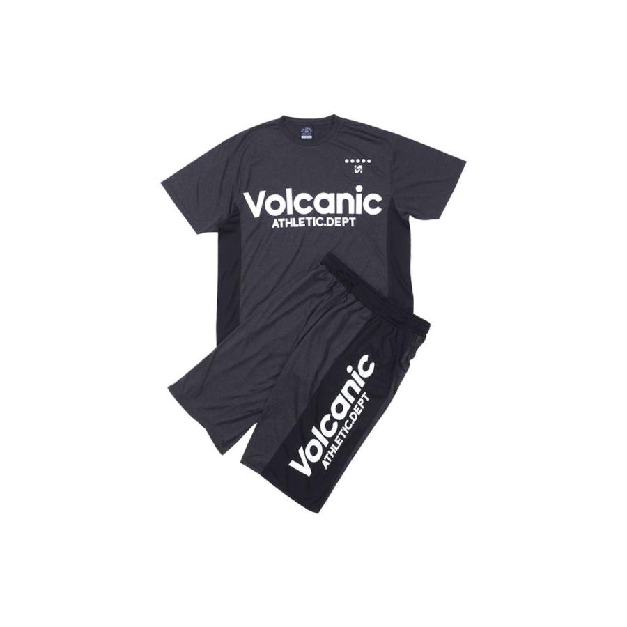 [VOLCANIC (ヴォルケニック)]大きいサイズ 半袖Tシャツカットソー メンズ ハーフパンツセット ロゴ 吸水速乾 UVカット 生地切替 上下セット カジュアル スポーツ |  | 12