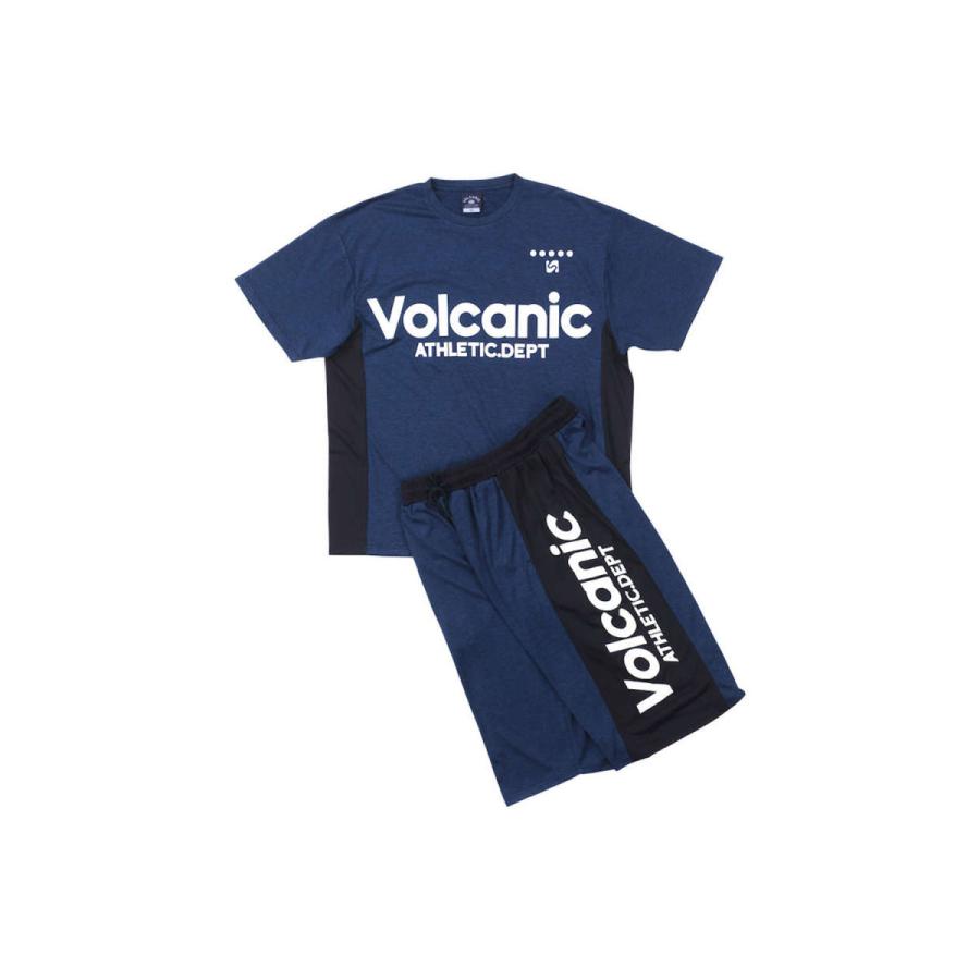 [VOLCANIC (ヴォルケニック)]大きいサイズ 半袖Tシャツカットソー メンズ ハーフパンツセット ロゴ 吸水速乾 UVカット 生地切替 上下セット カジュアル スポーツ |  | 10