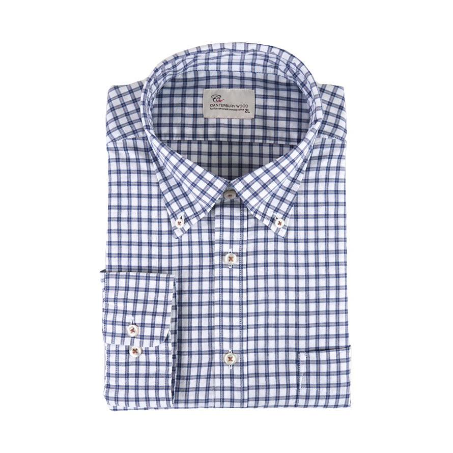 大きいサイズ セット カジュアルシャツ Tシャツ メンズ 長袖シャツ 半袖 重ね着 チェック柄 コーディネート カジュアル ブルー 春 秋 冬 2L 3L 4L |  | 03