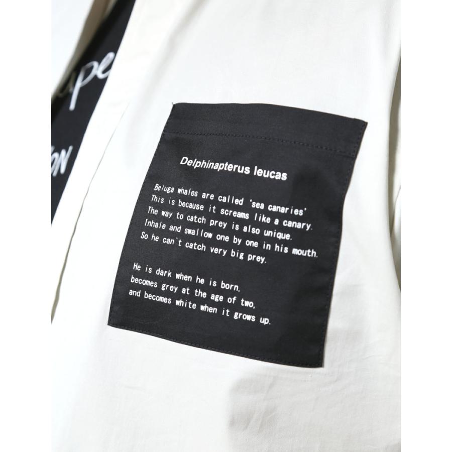 大きいサイズ 半袖シャツ カジュアルシャツ メンズ  Beluca(ベルーカ) ポケット切替 シャツセットアップ ユニセックス 2L 3L 4L   カジュアル 白 黒 春 夏 秋 |  | 06