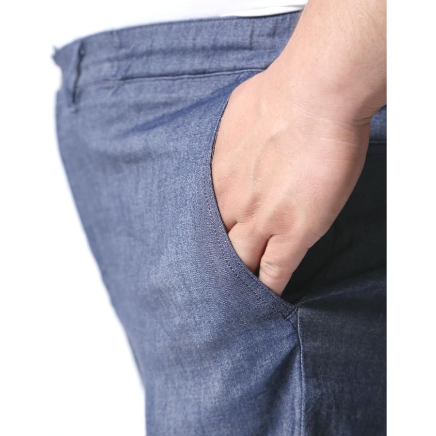 大きいサイズ 半袖 Tシャツ 上下セット セットアップ メンズ カットソー デニム ハーフパンツ Beluca ストレッチ 2L 3L 4L カジュアル 白 紺 春 夏 胸ポケット |  | 17