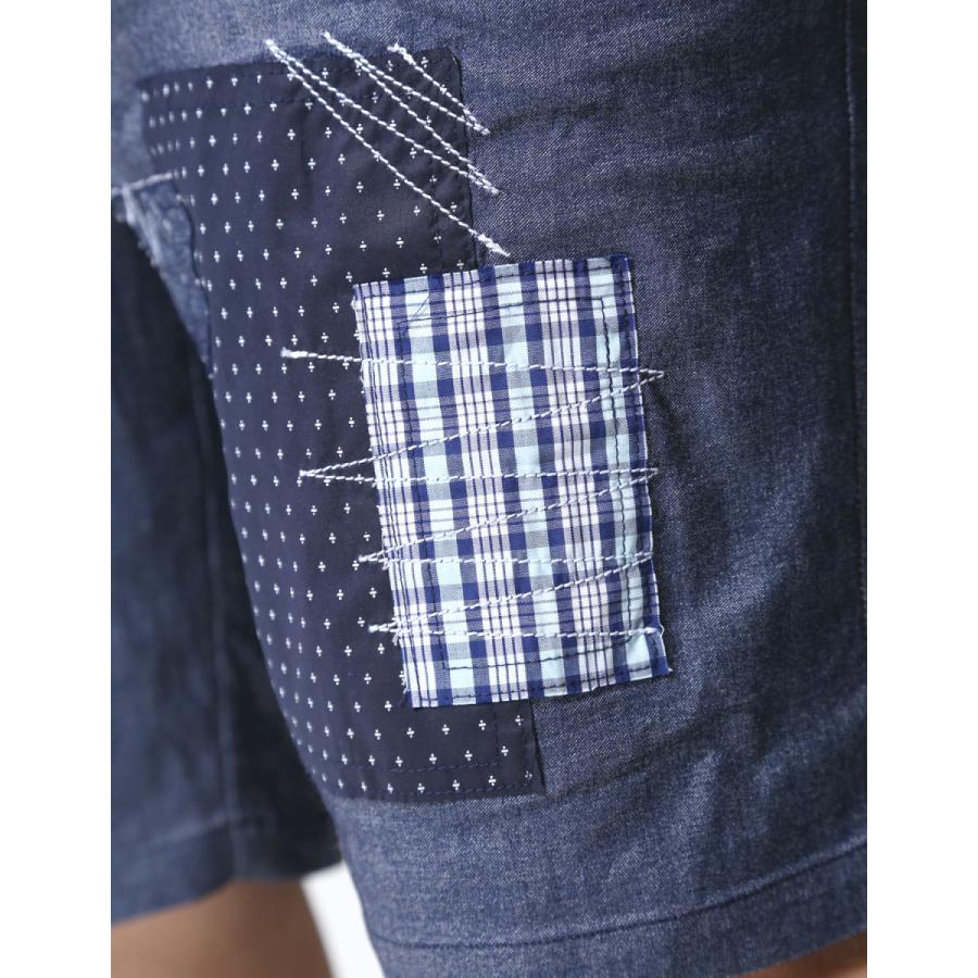 大きいサイズ 半袖 Tシャツ 上下セット セットアップ メンズ カットソー デニム ハーフパンツ Beluca ストレッチ 2L 3L 4L カジュアル 白 紺 春 夏 胸ポケット |  | 18